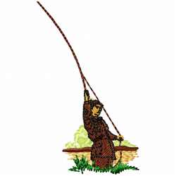 Fishing Embroidery Design 6 Fishing Embroidery Design 6